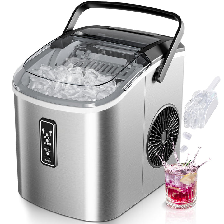 EUHOMY Eiswürfelmaschine Klein, 9 Würfel in 6 Minuten Bereit, 12 Kg/Day, Selbstreinigend, Tragbare E