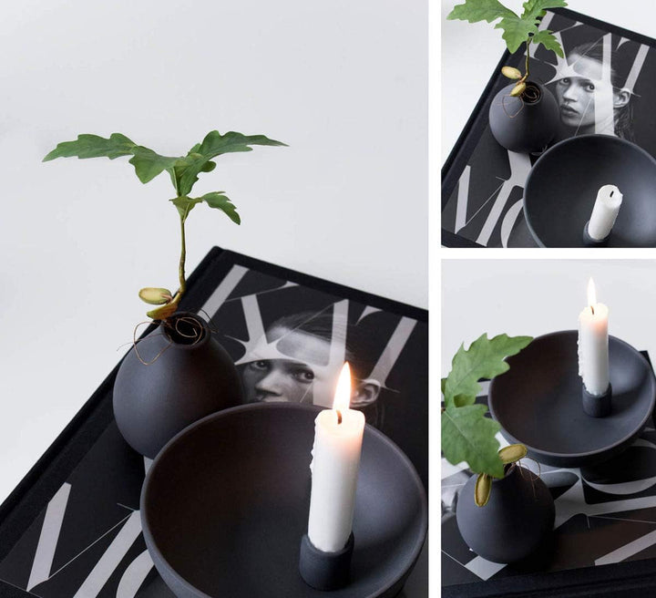 LIDATORP Large Dark Grey Candlestick