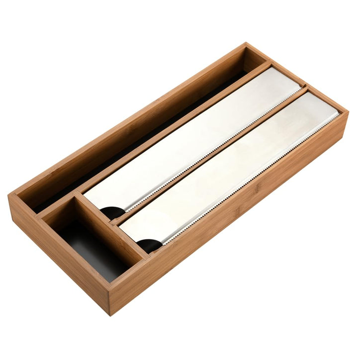 Kesper | Folienspender, Material: Bambus, Masse: 42 x 19 x 5,4 cm, Farbe: braun |59041 13 Dunkelbrau