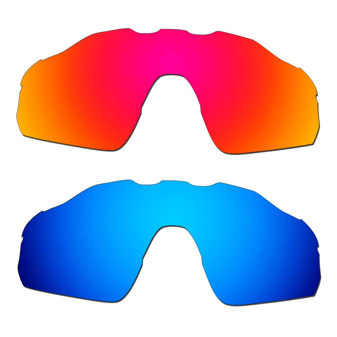 HKUCO verstärken Männer Ersatzgläser für Oakley Radar EV Pitch Rot/Blau Sunglasses
