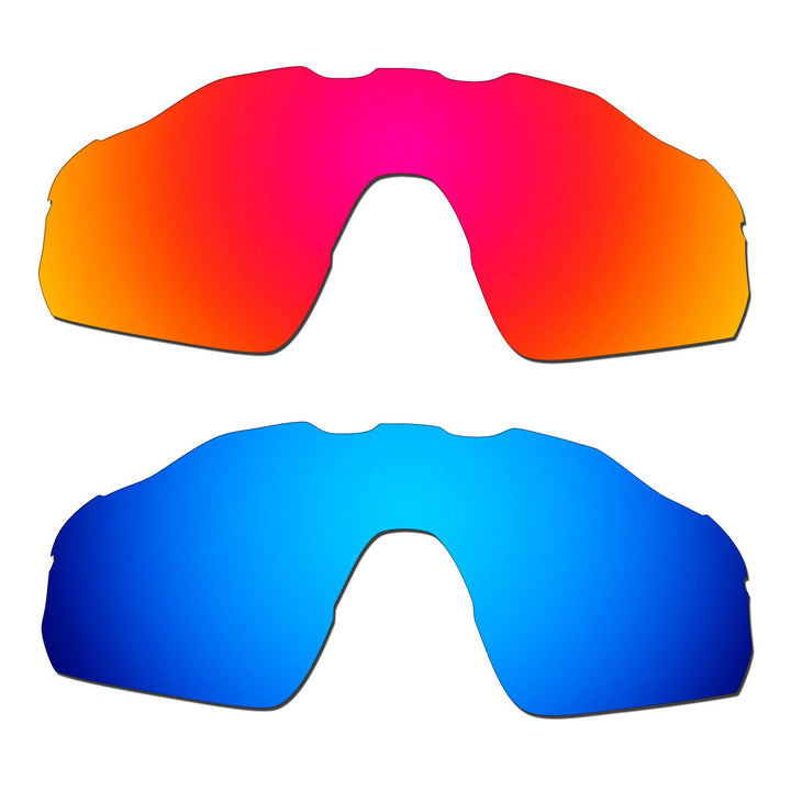 HKUCO verstärken Männer Ersatzgläser für Oakley Radar EV Pitch Rot/Blau Sunglasses
