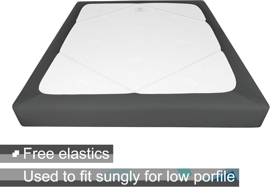Boxspringbezug Queen-Size-Grösse – Jersey-Strick & dehnbarer Wickel um 4 Seiten, Alternative für Bet