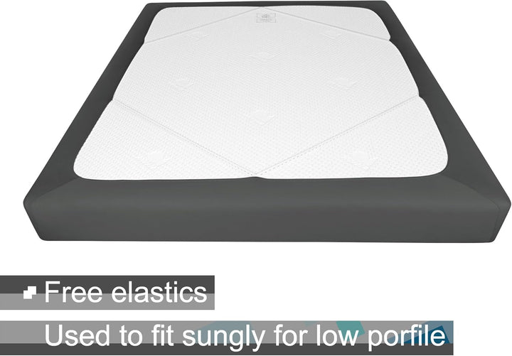 Boxspringbezug Queen-Size-Grösse – Jersey-Strick & dehnbarer Wickel um 4 Seiten, Alternative für Bet