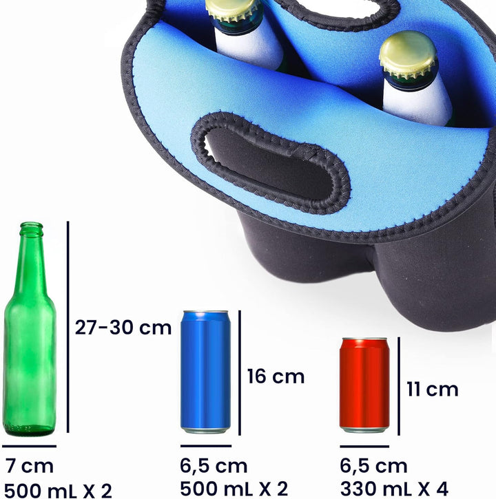 kwmobile 2in1 Flaschenkühler 500ml - für Bier und andere Getränke - Kühler aus isoliertem Neopren -