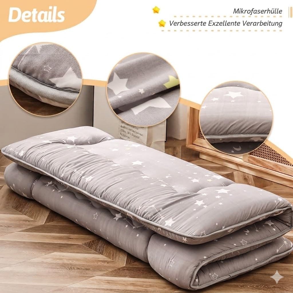 MAXYOYO Japanische Bodenmatratze Futonmatratze, Verdicken Tatami Matte Isomatte Faltbare Roll-Up Mat