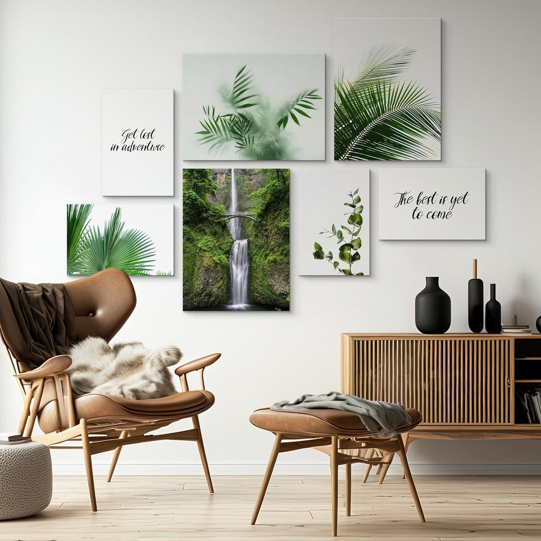Muralo - Wandbilder Set - Leinwand Bilder Set Aufhängefertig - Bilder für Wohnzimmer Schlafzimmer -