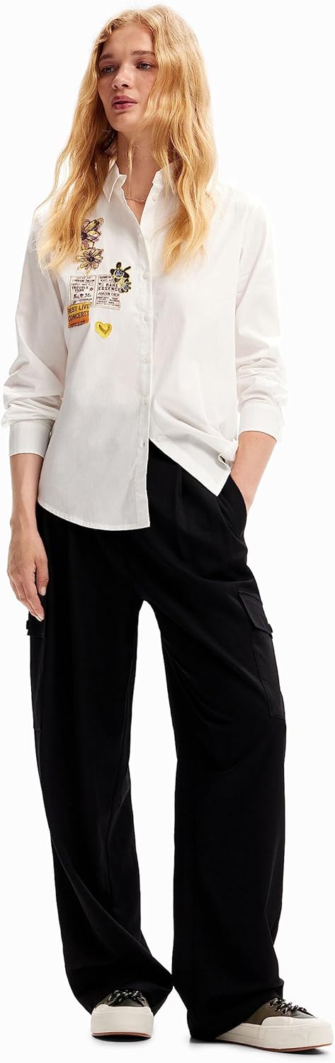 Desigual Damen Cam_Venecia Blouse XS Weiss, XS Weiss