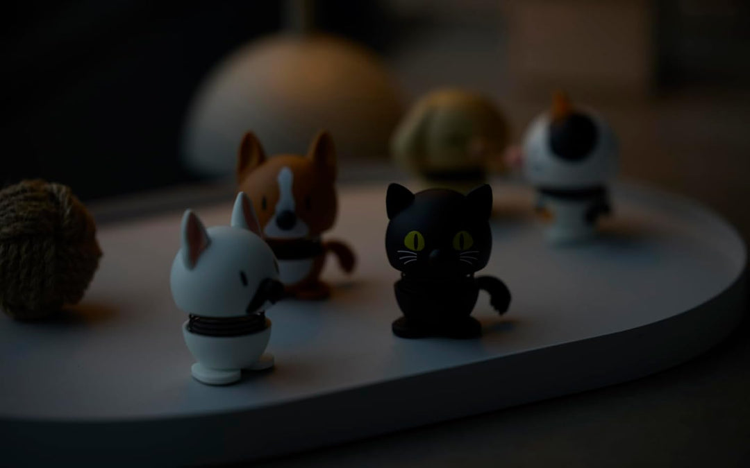 Hoptimist Cat 4,3 x 4,2 x 5,3 cm XS Black X-Small Schwarz, X-Small Schwarz
