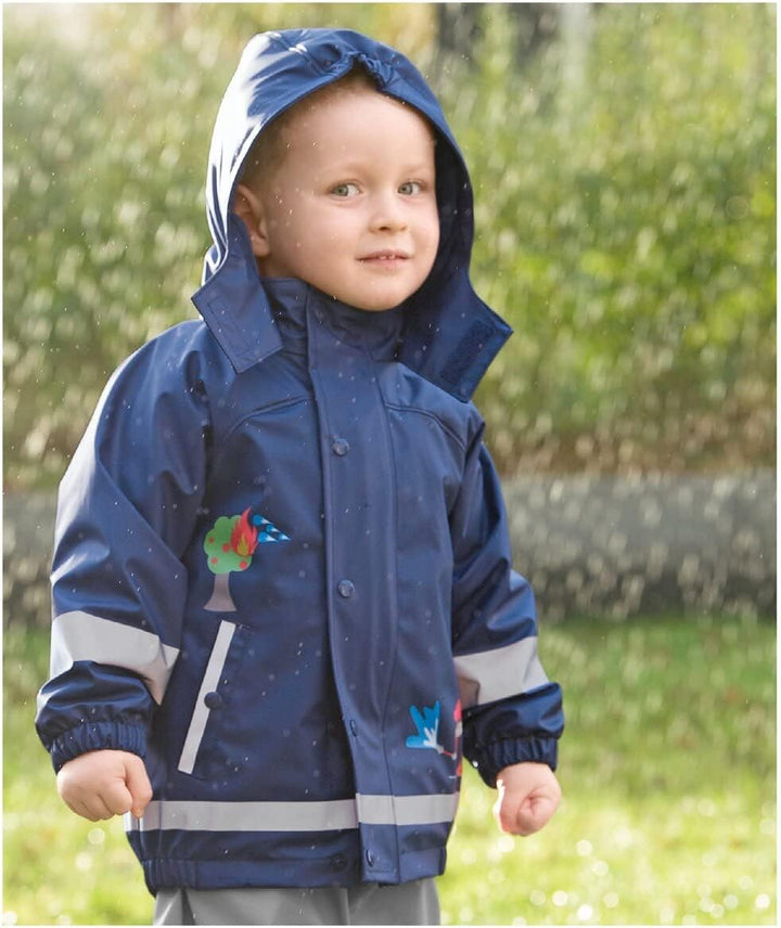 Sterntaler Unisex Baby Regenjacke mit Innenjacke Rain Jacket 74 Marine, 74 Marine
