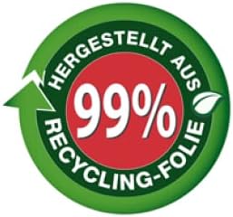 Pely Öko-Müllbeutel mit Zugband 35 Liter Vorteilspack 11 x 12 Stück, aus 99% Recycling Material, für
