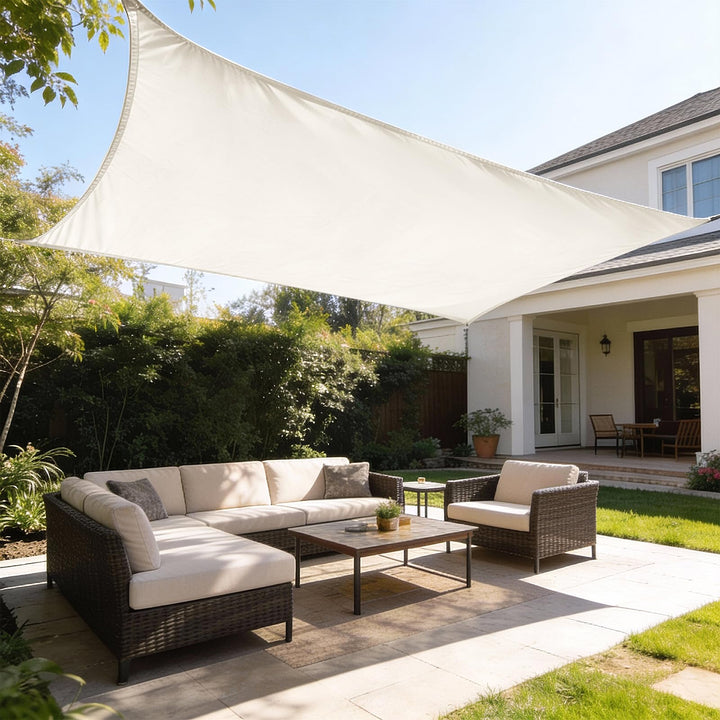 HAIKUS Sonnensegel Wasserdicht Rechteckig 2x4m Sonnenschutz Wasserabweisend Premium PES Polyester mi