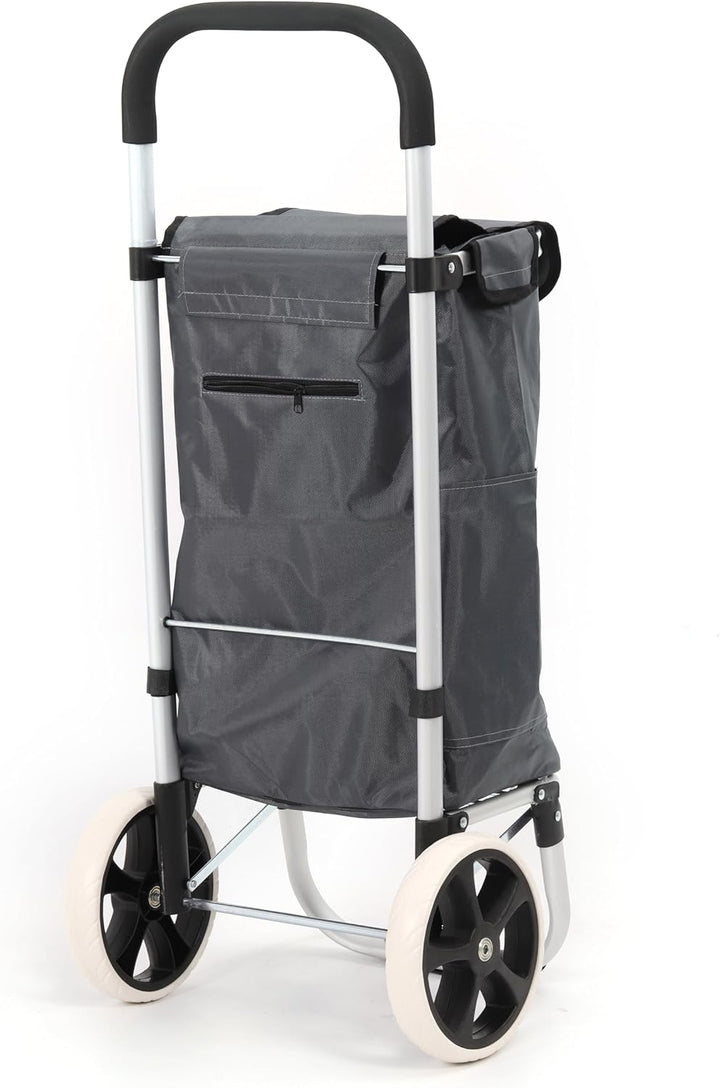 50Liter Aluminium Trolley Einkaufstrolley Klappbar, Shopping Trolley, Wasserabweisender Einkaufswage