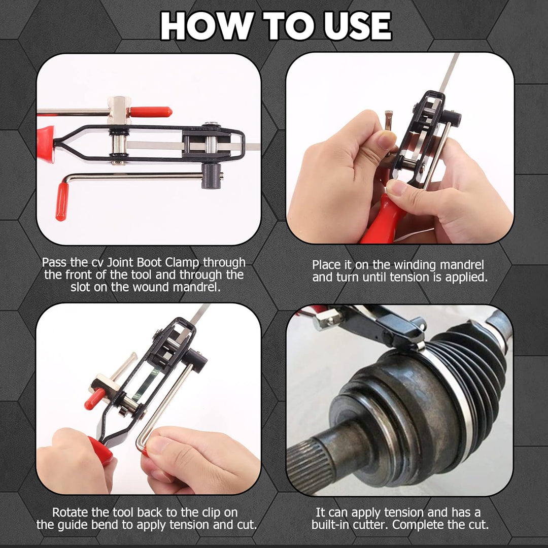 Swpeet 37 Stück 10,2 cm 20,3 cm 35,6 cm CV-Gelenk-Ohrklemme Banding Boot Clamp Werkzeug mit Edelstah