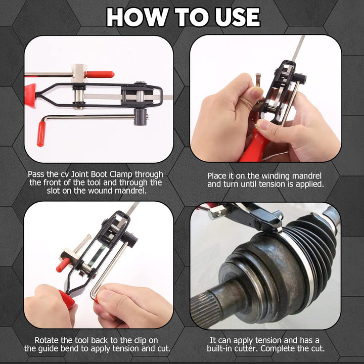 Swpeet 37 Stück 10,2 cm 20,3 cm 35,6 cm CV-Gelenk-Ohrklemme Banding Boot Clamp Werkzeug mit Edelstah