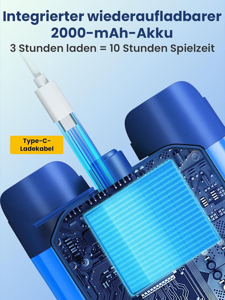 Acoath Fernglas für Kinder, 10-facher Optischer Zoom mit Nachtsich, Kamera mit Foto- & Videofunktion