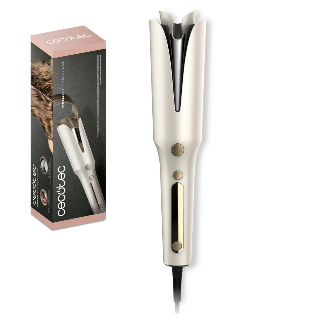 Cecotec Automatischer Lockenstab SurfCare Magic Waves Plasma. 32 mm Keramik, Plasma-Technologie, Rot
