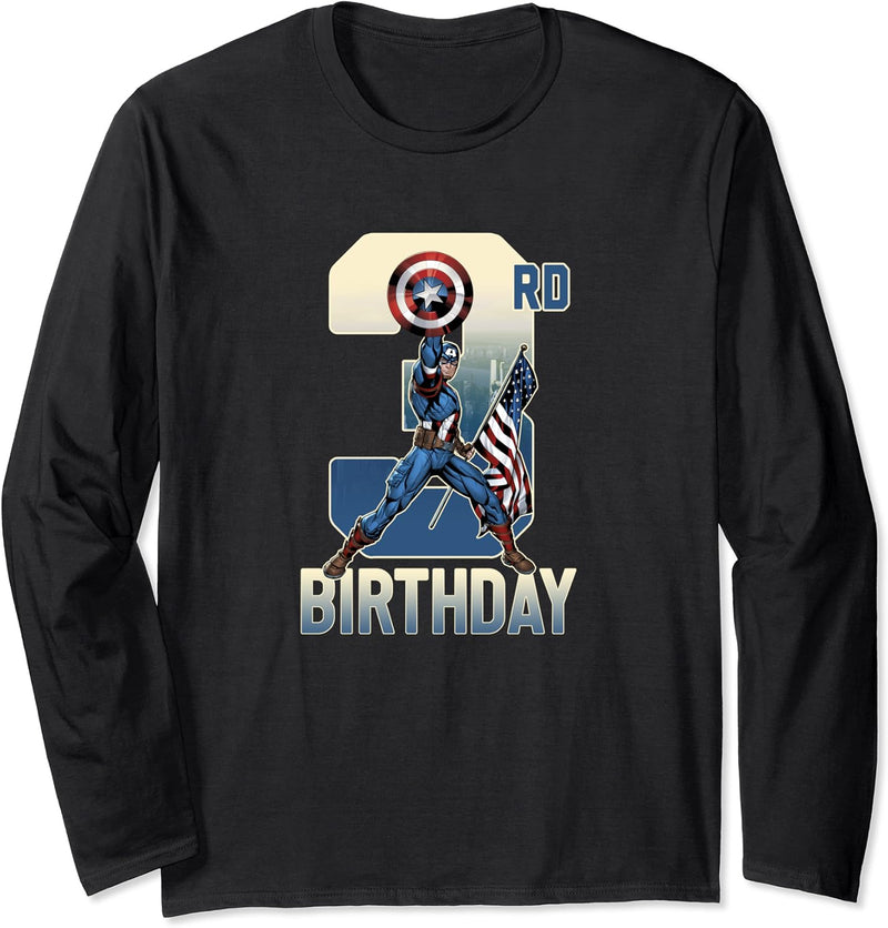 Marvel Captain America 3rd Birthday Langarmshirt