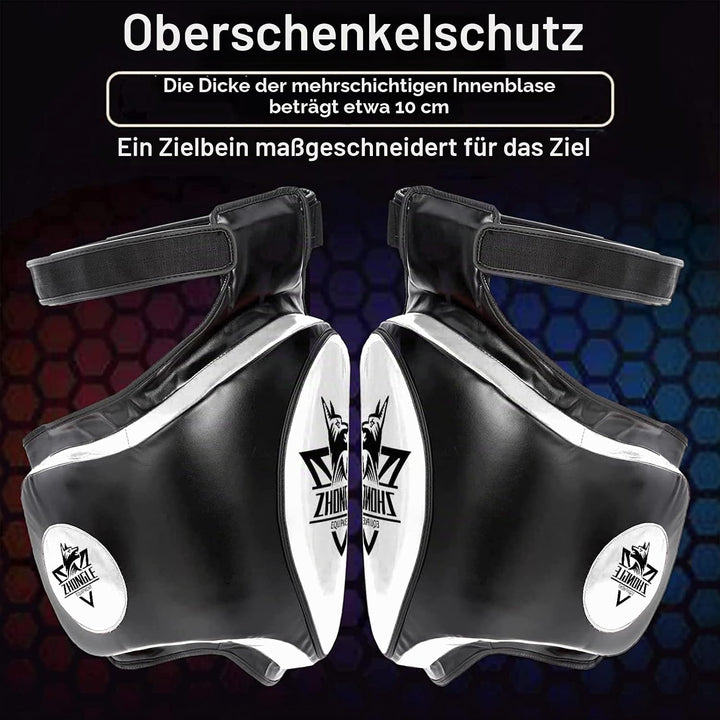 ZHONGLE Oberschenkelpolster Muay Thai, Oberschenkel-Sport-Protektor-Pads Max Thick 10,2 cm, Muay Tha