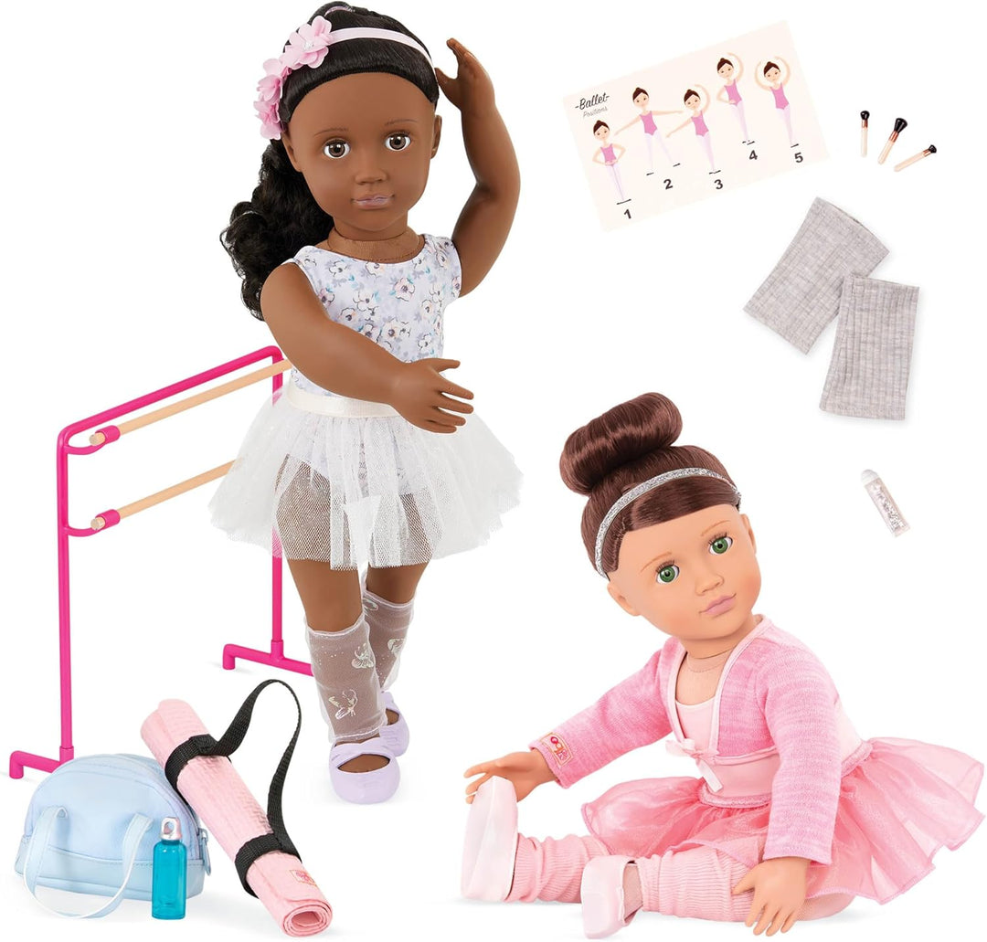 Our Generation - Dancing Feet - Ballett-Set - Spielzeug Yogamatte und Schminke - 46 cm Puppe Zubehör