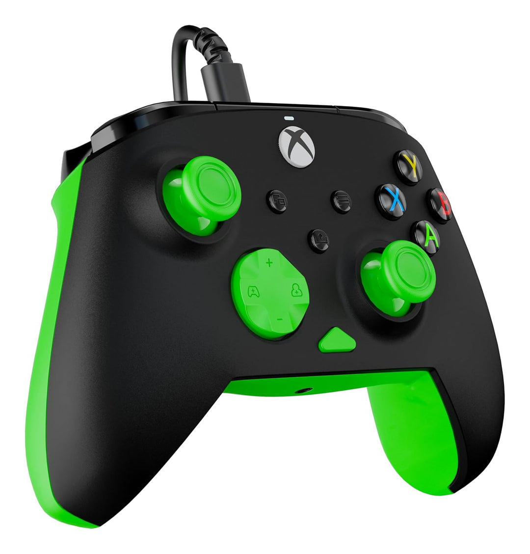 Turtle Beach Rematch Core Schwarz/Grün Wired Gaming Controller – Lizenziert für Xbox Series X und S,