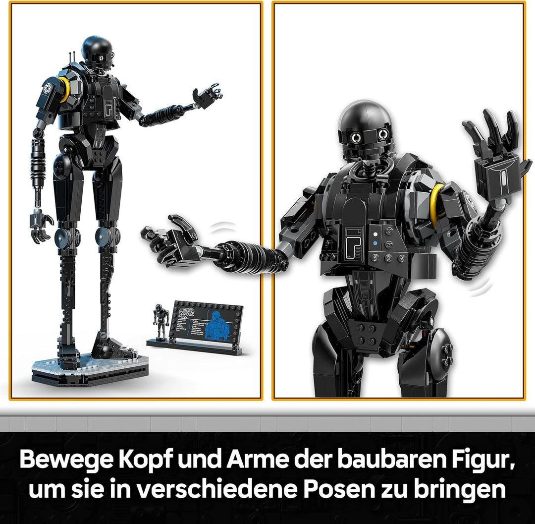 LEGO Star Wars 75434 Sicherheitsdroide K-2SO Spielzeug - Figur zum Bauen & Ausstellen, Sammler-Model