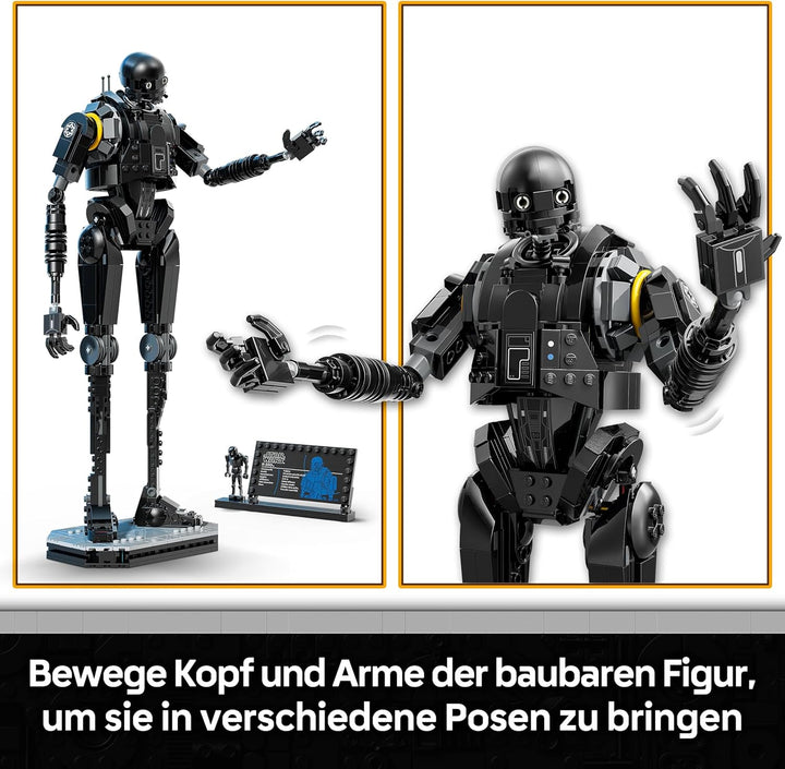 LEGO Star Wars 75434 Sicherheitsdroide K-2SO Spielzeug - Figur zum Bauen & Ausstellen, Sammler-Model