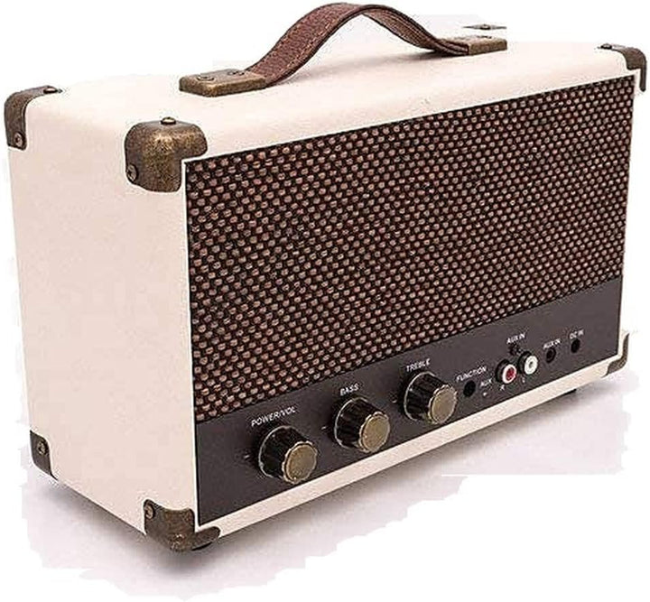 GPO Westwood Retro 25 Watt Lautsprecher mit Subwoofer, Cinch-Eingang, Bluetooth mit Retro-Gitter und
