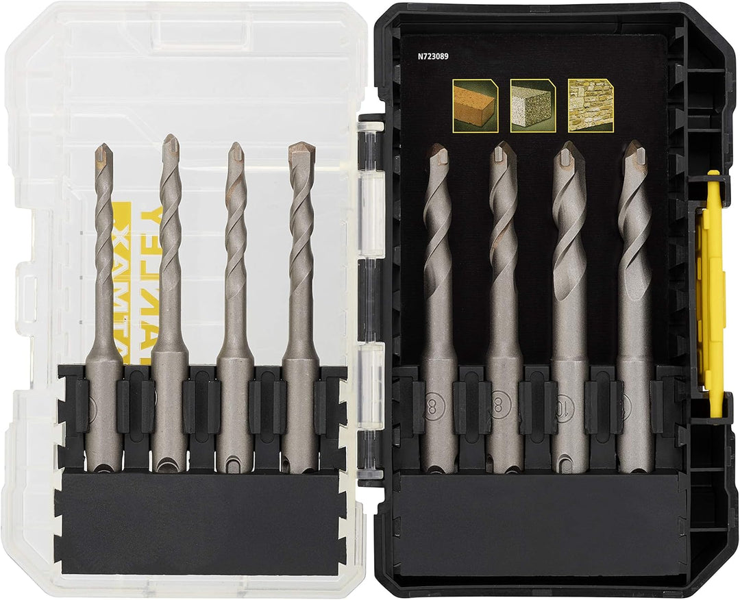 Stanley FatMax 8-tlg. SDS-plus Steinbohrer-Set STA88555 (Premium Bohrer von 5-10 mm SDS Plus-Bohrer,