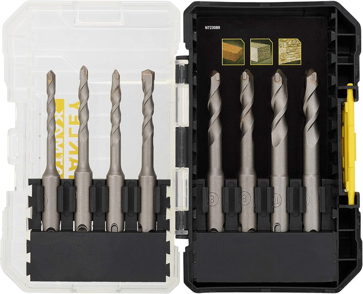 Stanley FatMax 8-tlg. SDS-plus Steinbohrer-Set STA88555 (Premium Bohrer von 5-10 mm SDS Plus-Bohrer,