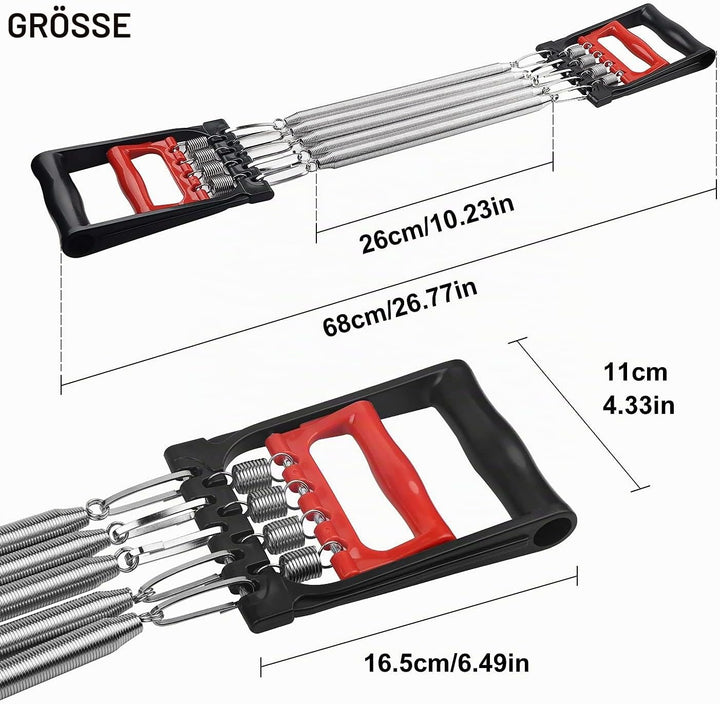 Chest Expander Verstellbar, Fitness Expander, Brust Expander für Männer &amp; Frauen, mit 5 Frühjahrs-Mu