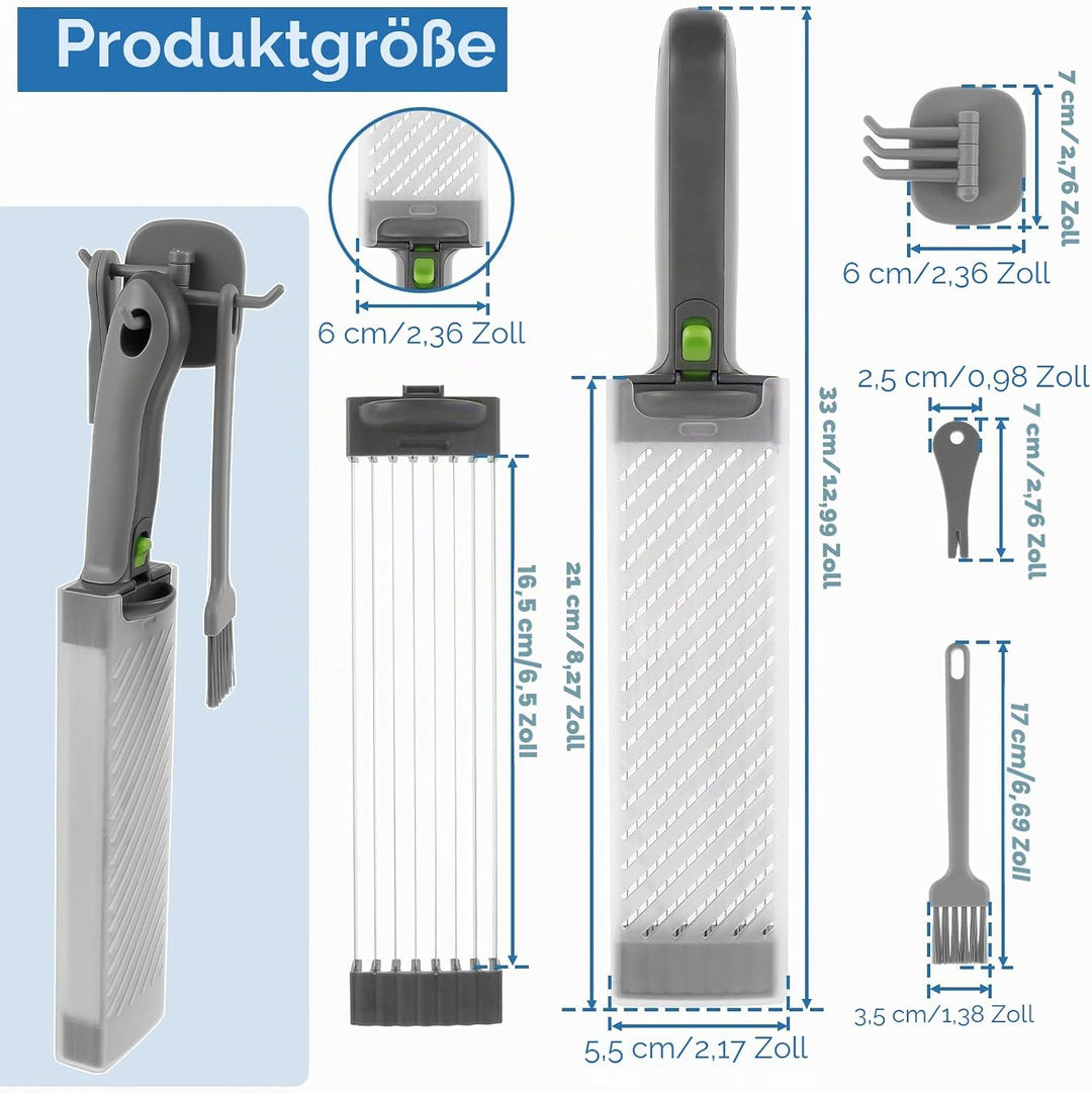Fleischschneidemaschine,Verstellbarer Fleischschneider 2-4 mm Dick,Edelstahl Manueller Meat slicer,f