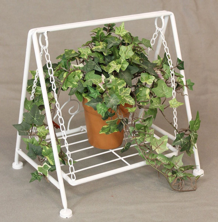 DanDiBo Blumenhocker Schaukel Romance Weiss 2073 Blumenständer 30 cm Puppe Dekoration