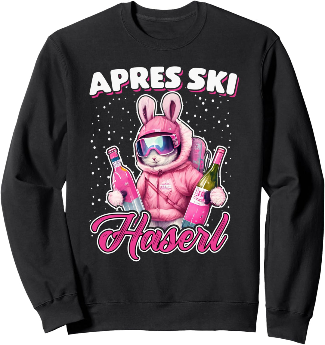 Apres Ski Hase Skihaserl Damen Party Crew Sweatshirt