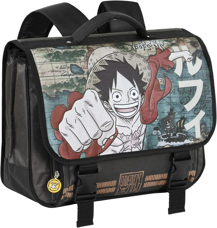 One Piece Map-Cartable Rucksack 2.0, Braun