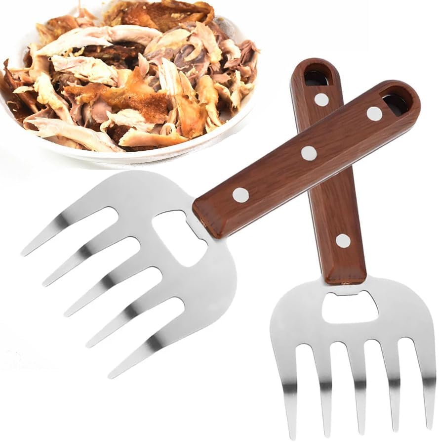 ARFUKA 2 Stück Pulled Pork Krallen BBQ Fleischkrallen Meat Claws Chicken Shredder zum Zerkleinern vo