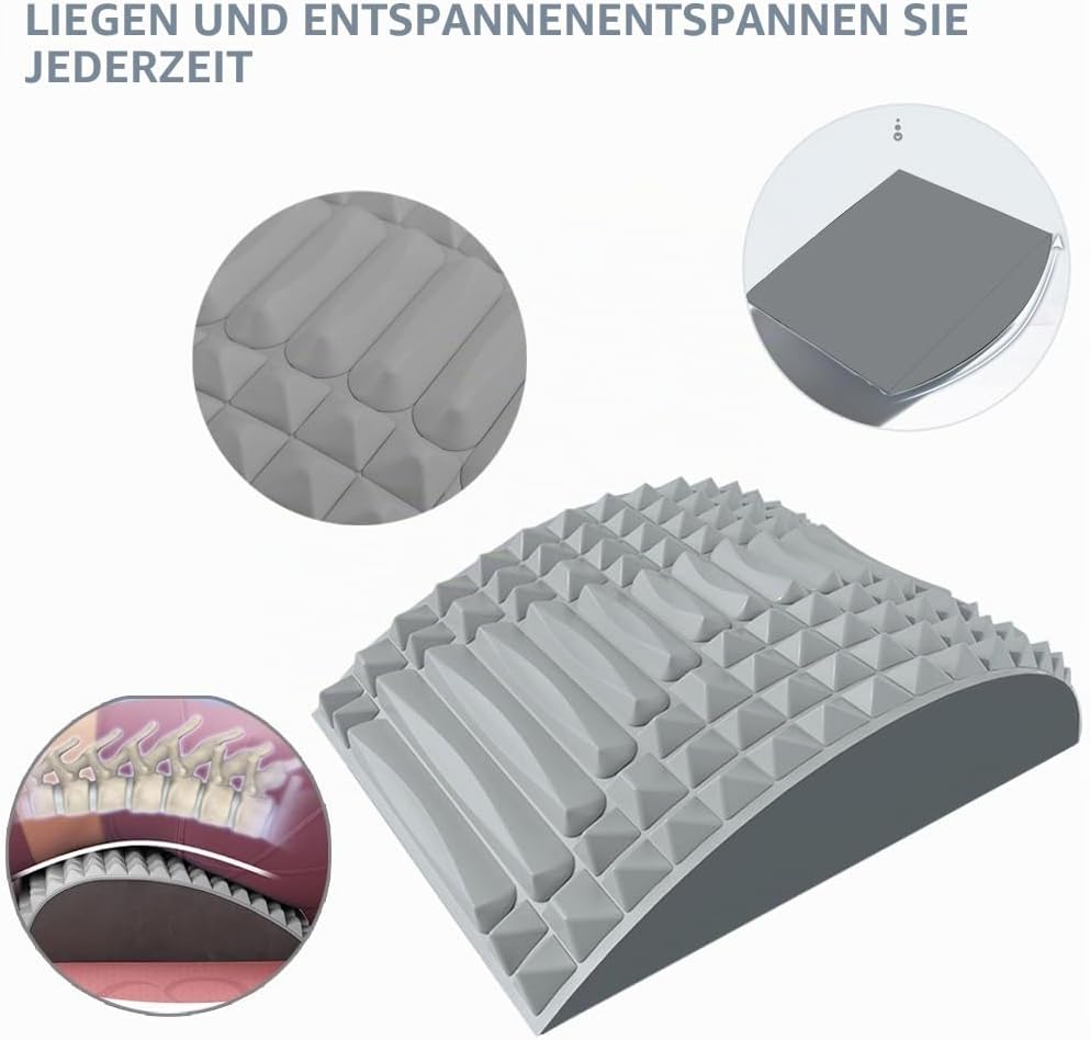 Jiahuade Lendenwirbelkissen Stützen Eva,Lendenkissen Orthopädisch,Nackenknacker Zur Linderung,Rücken