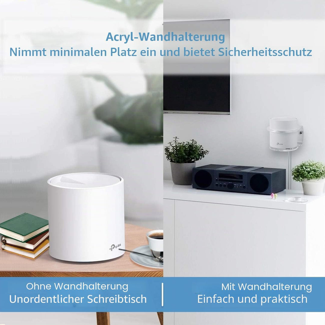 HOLACA Wandhalterung für TP-Link Deco X55/X55 Pro/X20/X25/X50/XE75/X60/X68/W3600 WiFi 6 Mesh WiFi (A