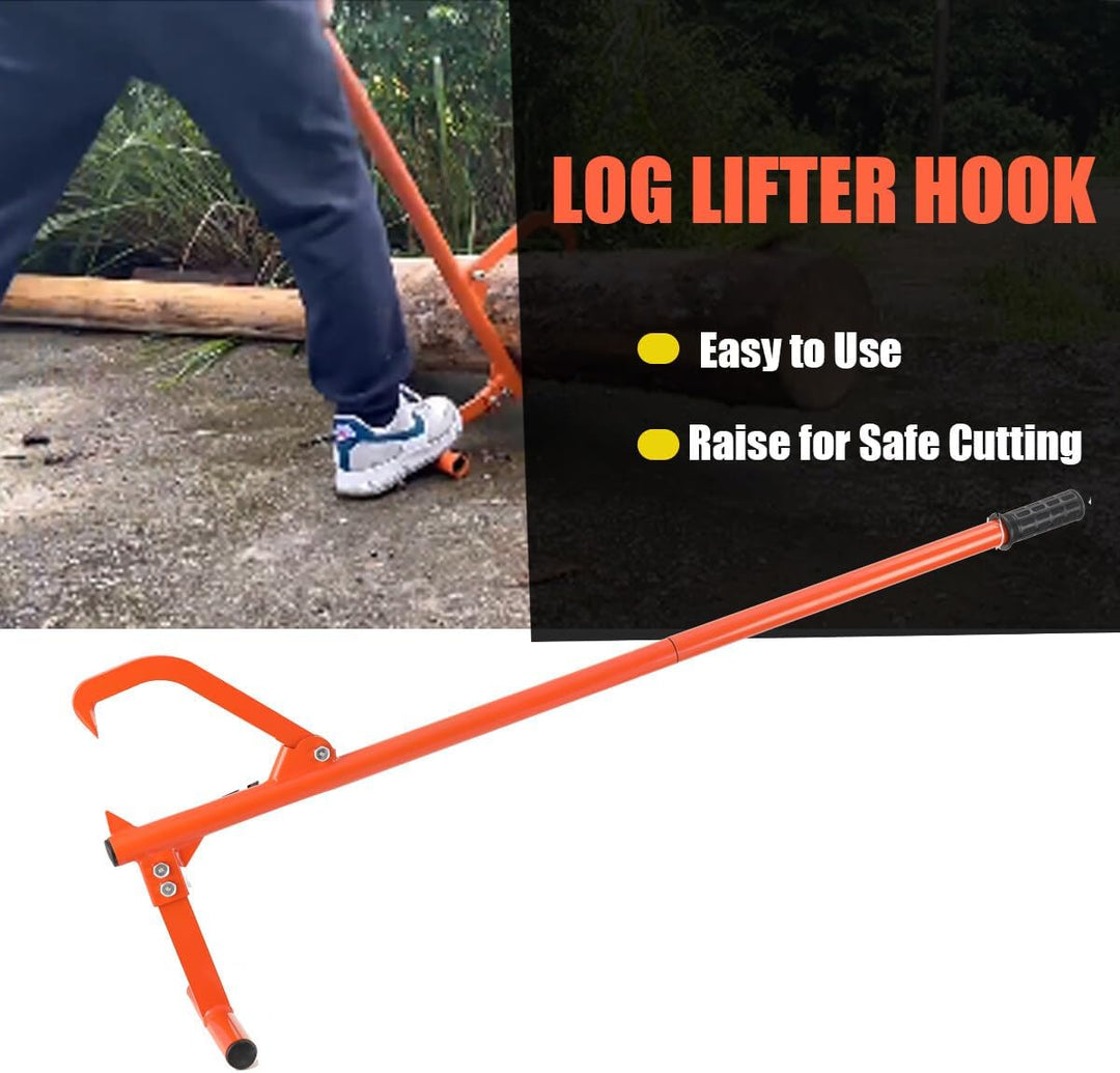 ECUTEE Fällheber 130cm zum Baumfällen 51inch Stammheber Kantheber Holzgreifer Holzscheitheber Fällhe