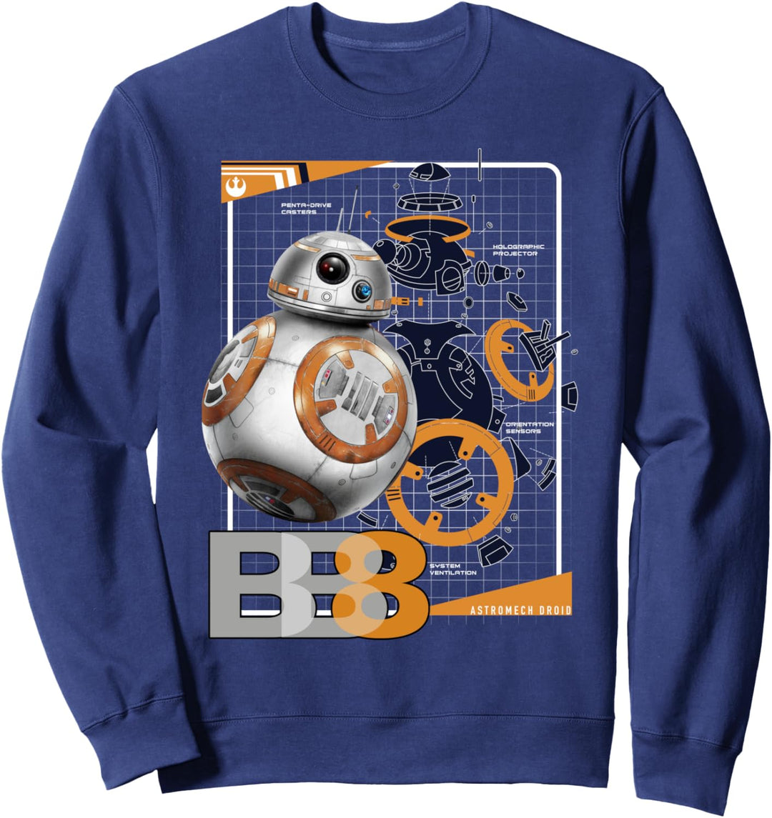 Star Wars Last Jedi BB-8 Astromech Schematic Sweatshirt
