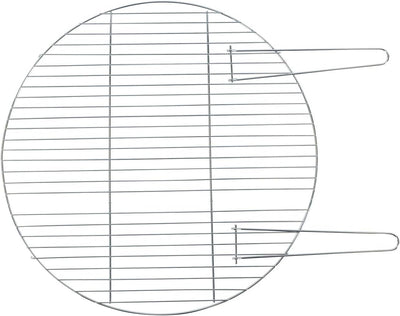 Homescapes abnehmbarer Grillrost mit Handgriffen, für Feuerschalen, 60cm Durchmesser Silber