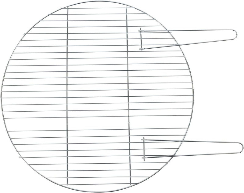 Homescapes abnehmbarer Grillrost mit Handgriffen, für Feuerschalen, 60cm Durchmesser Silber
