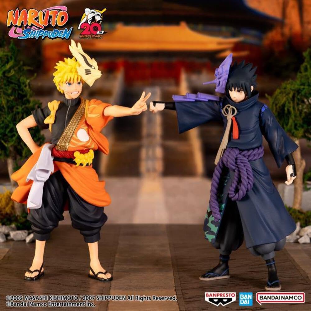 BANPRESTO, Sasuke Uchiha Naruto Shippuden Actionfigur (Animation 20Th Anniversary Costume), 16 cm, M