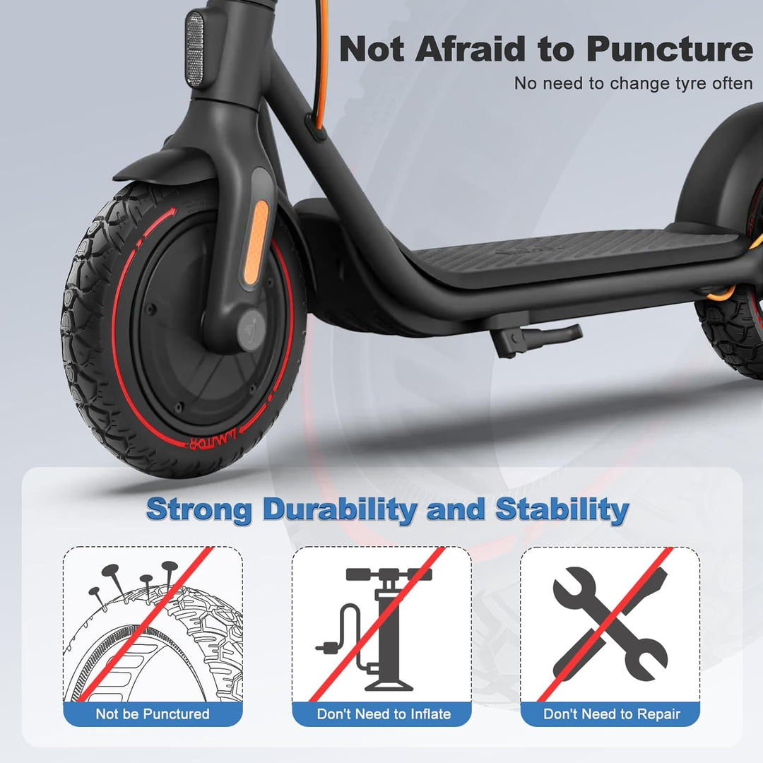 10x2.125 Reifen Vollgummi Offroad, E Scooter Vollgummireifen 10x2.125 mit Abriebfeste & Pannensicher