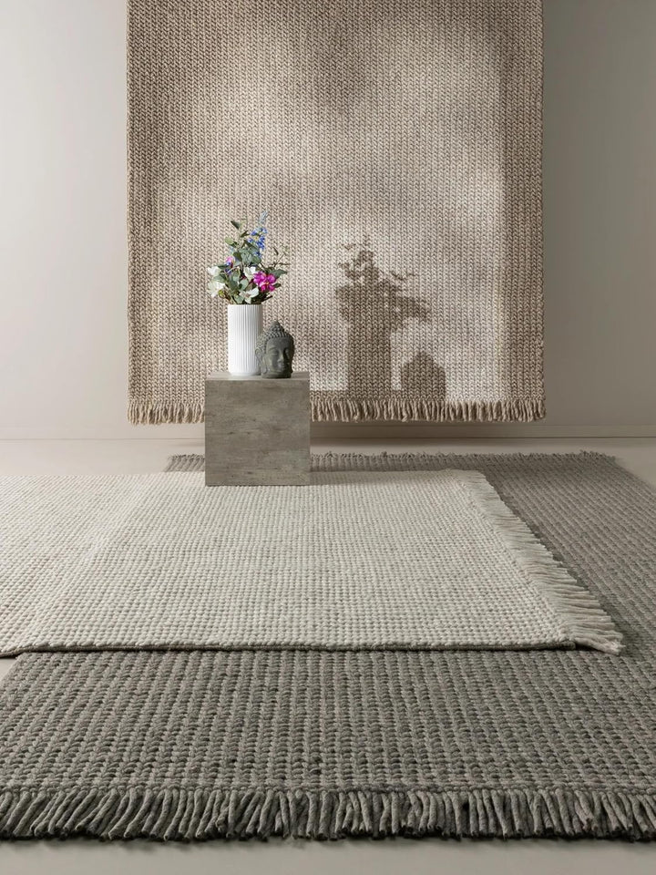 benuta Pure Wollteppich Velma - Wolle handgewebt - Rechteckig &amp; im Style:  Geometrisch, Zickzack, Bo