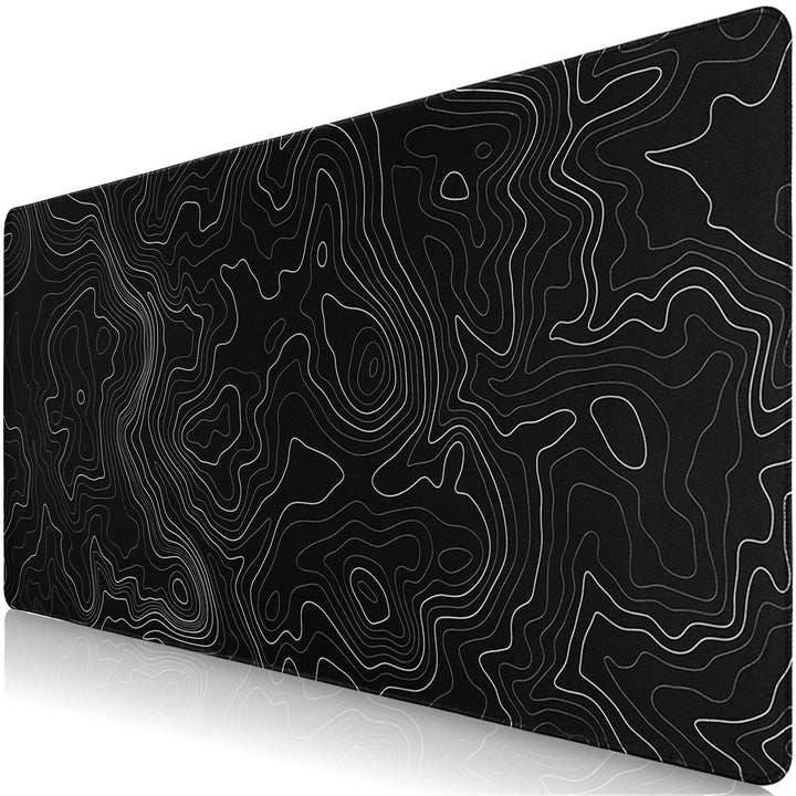 Mauspad XXL,900x400mm Gross Topographie Mousepad,Mausmatte mit Rutschfester Gummibasis,Schreibtischu