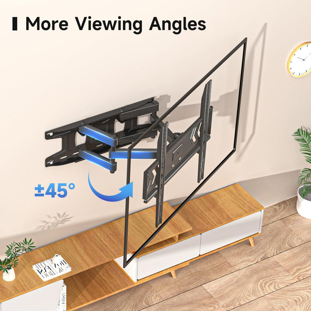 suptek TV Wandhalterung Full Motion schwenkbar neigbar für 32-60 Zoll Fernseher bis 45kg, Duale Gele