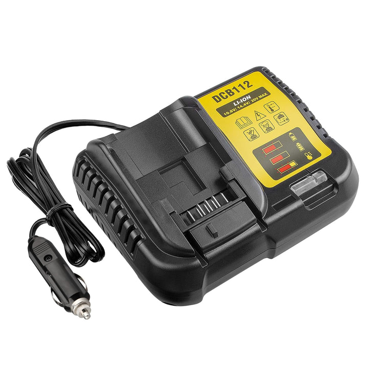 Auto Ladegerät DCB112 für Dewalt Akku, Ersatz für Dewalt 12V 20V und 60V Max Lithium-Ionen-Akku Lade