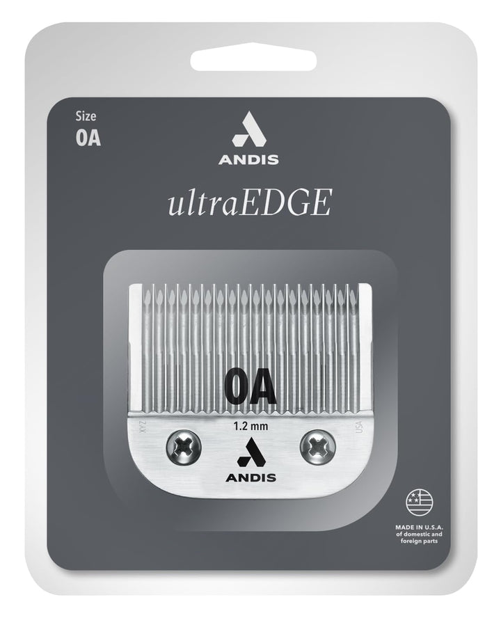 Andis 64210 UltraEdge Schneidklinge aus Karbonstahl, abnehmbar, Grösse 0A, 1,9 cm Schnittlänge, 0A