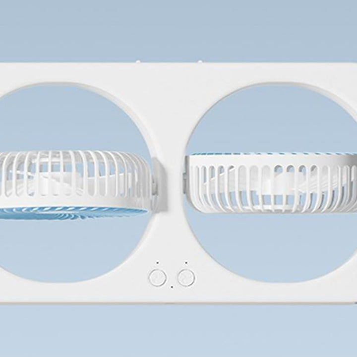 Schreibtischventilator,Luftkühler Mit Doppelkopf-Design & Tragbar - USB-Aufladbarer Leiser Ventilato