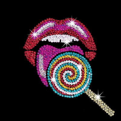 MAMMUT 8081608 - Sequin Art Style 3 Paillettenbilder Pop Art 3, Bastelset mit 3 Styropor-Rahmen, 3 s